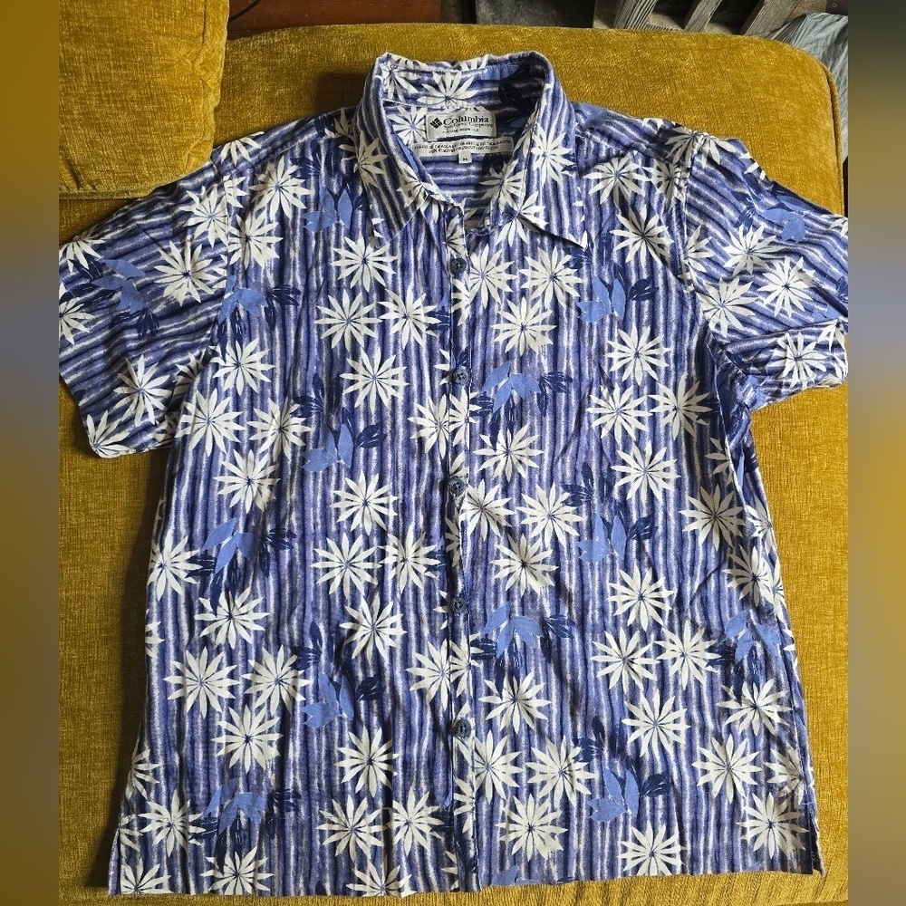 Blue Floral Women's Columbia Blouse